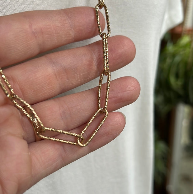 Gold Link Layering Necklace