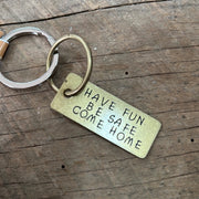 Brass Key Chain with Saying