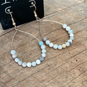 Handmade Gemstone beaded Drop Earrings