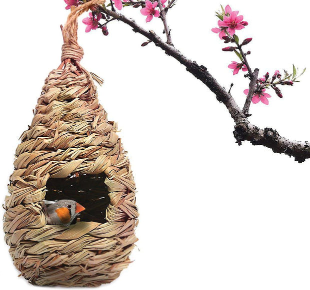 Natural Hand Woven Hummingbird House