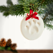Pet Paw Print Keepsake Holiday Ornament