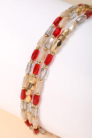 Dainty Glass Bead Adjustable Bracelet