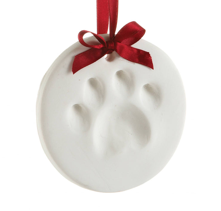 Pet Paw Print Keepsake Holiday Ornament