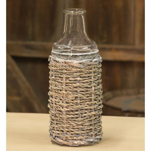 Seagrass Glass Bottle - 7.5"